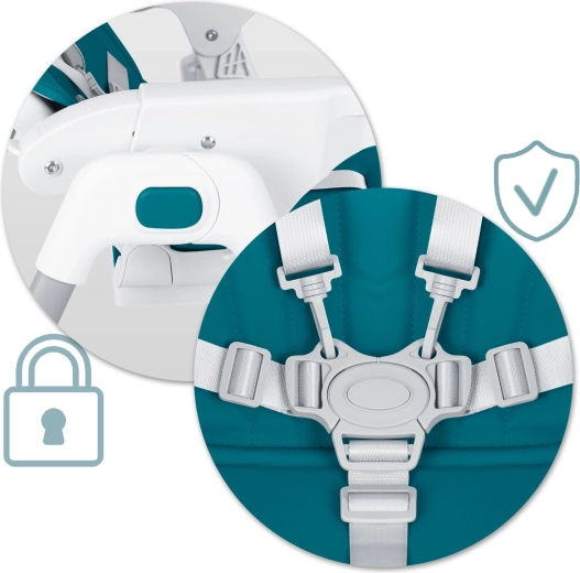 5‑punktowe zabezpieczenie i stabilna konstrukcja