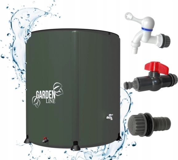 Dwa kraniki i dolny zawór dla wygodnego opróżniania