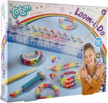 Kreatywny zestaw do wyrobu bransoletek Loom‑i‑Do z krosnem i 700+ gumkami