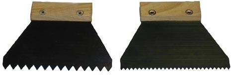 Stalowa szpachla 140 mm z drobnymi zębami