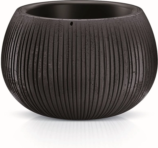 Donica betonowa bowl z wkładem 14,4 cm – czarna
