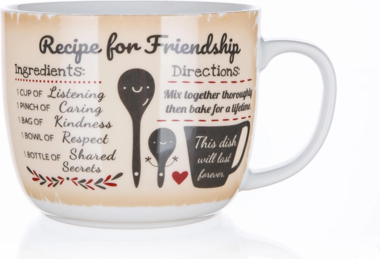 Kubek do zupy RECIPE FOR FRIENDSHIP 730 ml ceramiczny