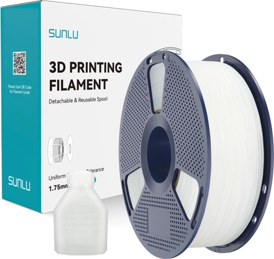 Filament Sunlu PP 1,75 mm – naturalna biel, 0,8 kg