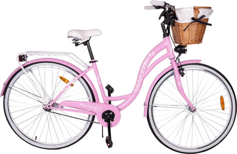 MalTrack rower miejski 28" singlespeed milk pink + white - 1 szt.
