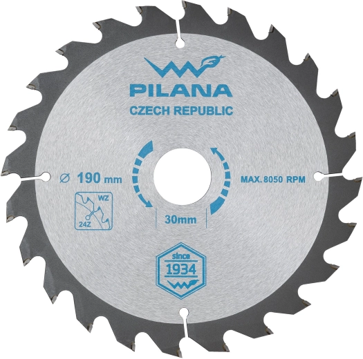 Tarcza piły 190 mm, 24 zęby, węglik spiekany, PILANA