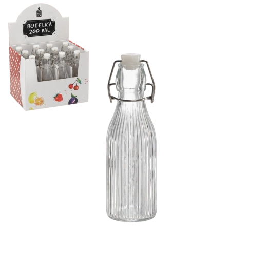 Okrągła buteleczka 200 ml z zamknięciem mechanicznym