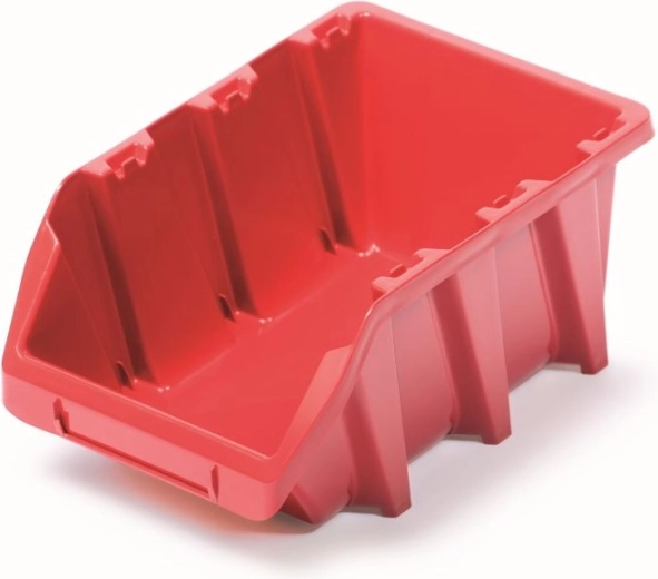 plastowy sztaplowany pojemnik BINEER LONG 25 × 16 × 11 cm, czerwony