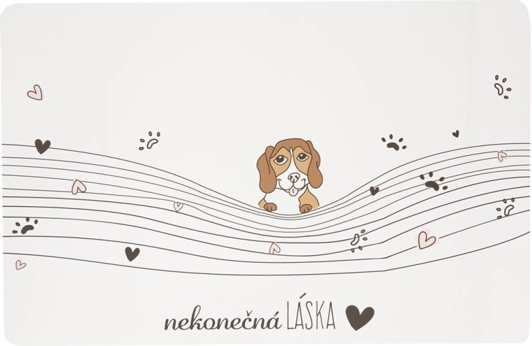 Podkładka z tworzywa sztucznego „Nieskończona miłość” z motywem psa 43 × 28 cm