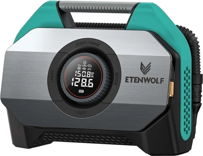 Kompresor samochodowy Etenwolf S6 z powerbankiem 19 200 mAh, 11,03 bar, czerwony