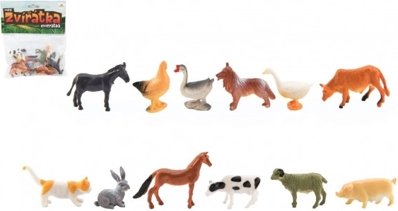 Miniaturowe Zwierzątka Farma Domowa Plastikowy Zestaw