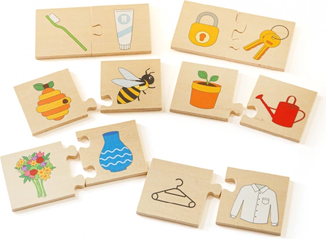 Puzzle dydaktyczne „co do siebie pasuje” BIGJIGS TOYS