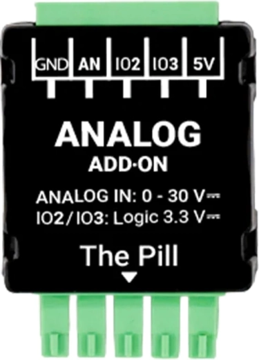 Shelly moduł analogowy 0–30 V do Shelly the Pill