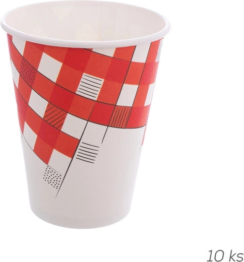 Papierowy kubek z warstwą PE Káro 0,38 l - 10 szt.