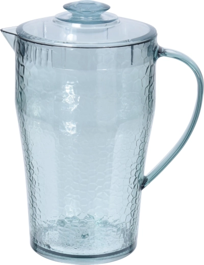 Plastowy dzbanek z pokrywką 1,9 l – wygląd szkła z recyklingu