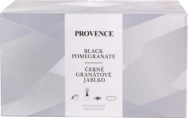 Zestaw prezentowy PROVENCE Black Pomegranate – świeca i dyfuzor