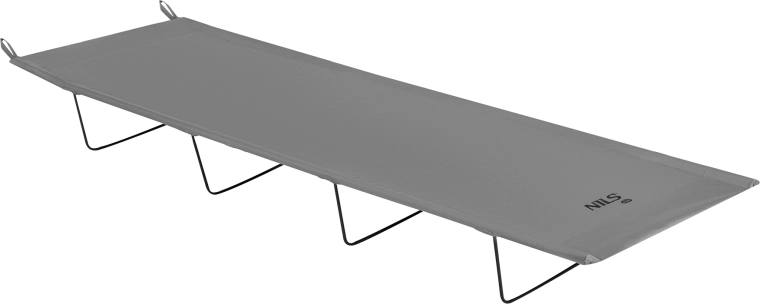 Składane łóżko kempingowe NILS Camp, szare, 190 cm