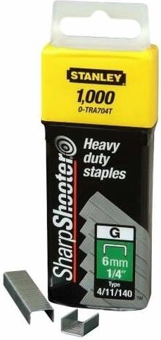 Zszywki 6 mm z ocynkowanej stali STANLEY, 1000 szt.