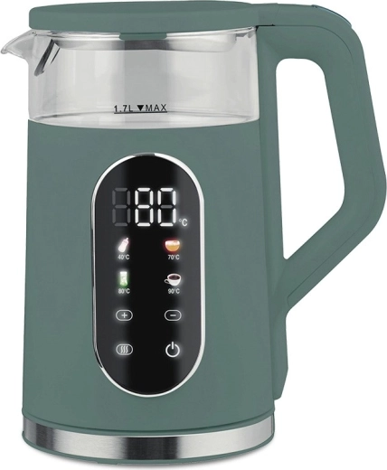 Czajnik elektryczny z regulacją temperatury 1,7 l 2200 W zielony