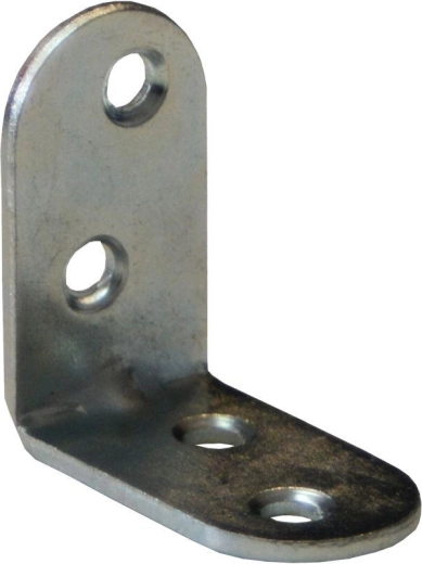 Kątownik montażowy z przetłoczeniem 30 × 18 × 2 mm, ocynkowany, biały (15 szt.)