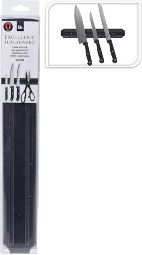 Magnetyczna listwa na noże 33 cm – czarna