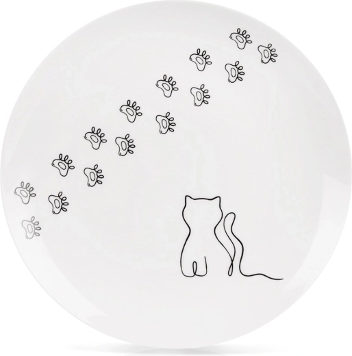 Porcelanowy talerz deserowy Kotek 20,5 cm