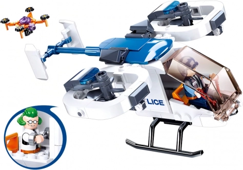 Sluban policyjny helikopter z dronem – zestaw konstrukcyjny
