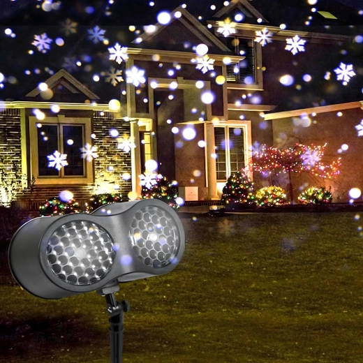 Ruchome płatki śniegu z szerokim zasięgiem