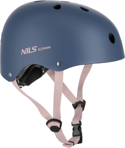 Kask NILS Extreme do jazdy na rolkach i na rowerze – niebieski – XS (48–52 cm)