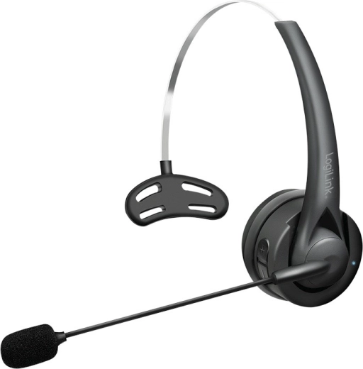 LogiLink bezprzewodowy monofoniczny zestaw słuchawkowy nauszny z mikrofonem Bluetooth