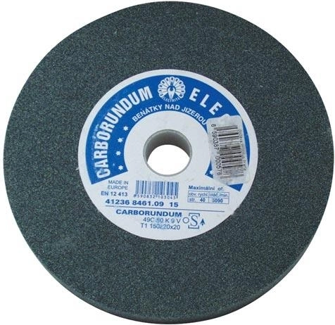 Tarcza szlifierska 150 × 20 × 20 mm, zielony węglik krzemu, spoiwo ceramiczne, miękka