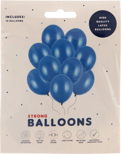 Białe perłowe balony lateksowe 27 cm, 10 szt.