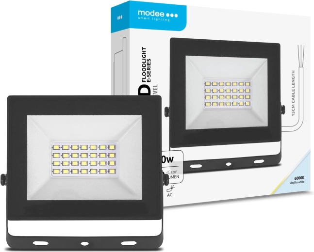 Modee reflektor LED E‑series Slim 20 W, 1600 lm, 120°, 6000 K, IP65