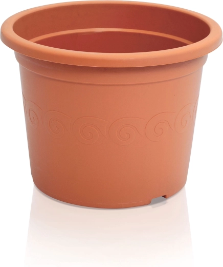 Plastowa doniczka terakota 9 cm