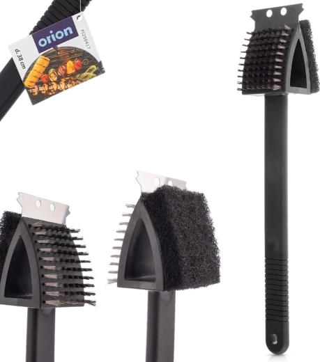 3w1: szczotka, skrobak i gąbka