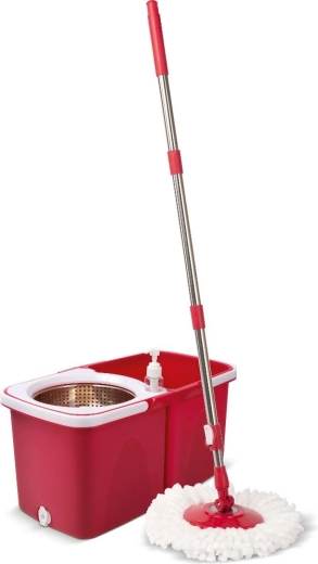 Lamart Clean obrotowy mop z wyciskaczem i składanym wiadrem 10 l