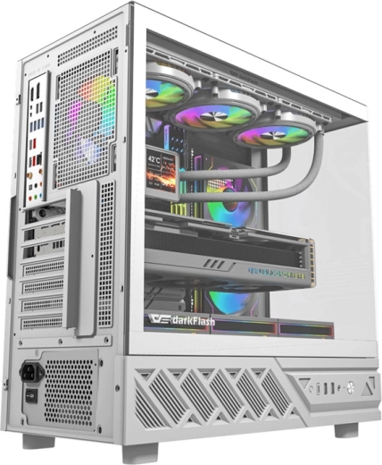 Panoramiczny widok 270° przez hartowane szkło