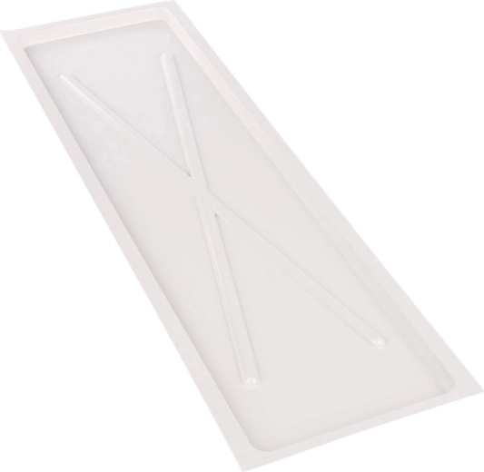 Metpol biała wąska tacka ociekowa 75 × 22,5 cm do dwupoziomowej suszarki 80 cm