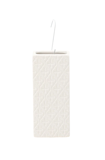 Elegancki biały design z reliefowym wzorem