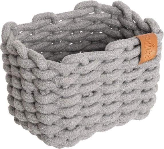 Bawełniany koszyk do przechowywania Skandi szary 19,5 × 14 × 14 cm