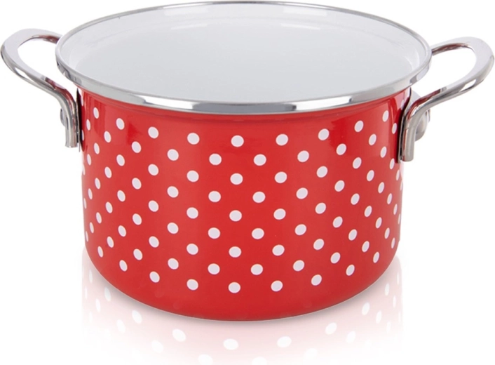 Emaliowany garnek Kropka 18 cm, 2 l
