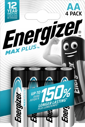 Baterie alkaliczne Energizer Max Plus AA – 4 szt.