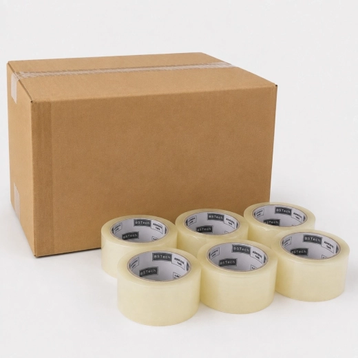 Przezroczysta pakowa taśma klejąca HOTMELT 48 mm × 66 yd - 1 sztuka