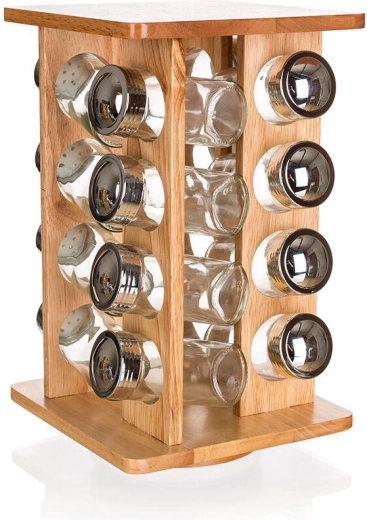 Eleganckie połączenie drewna, szkła i metalu