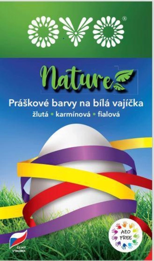 Ovo Nature kredki – żółta, karminowa i fioletowa