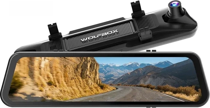 WOLFBOX G900 Pro 4K + 2,5K kamera samochodowa w lusterku wstecznym