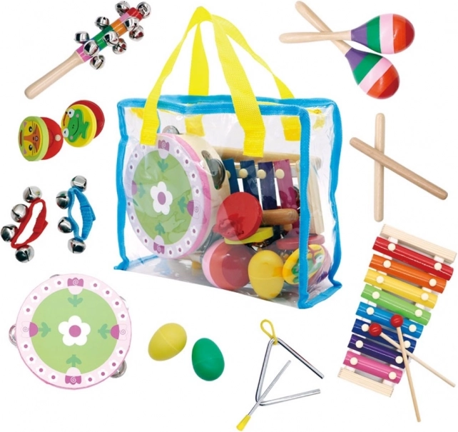 Zestaw muzyczny dla dzieci 14 elementów z torbą ECOTOYS