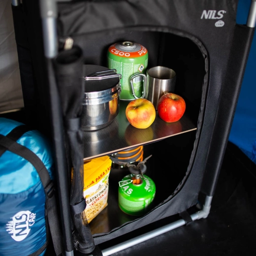 Wentylowany panel przedni i 2 półki