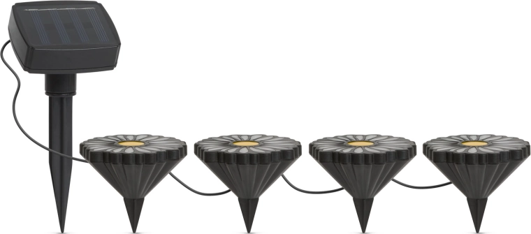 Solarne lampki LED w kształcie kwiatów RGB