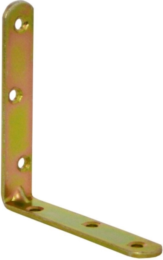 Kątownik z przetłoczeniem 100×18×3 mm żółto ocynkowany, zestaw 10 szt.