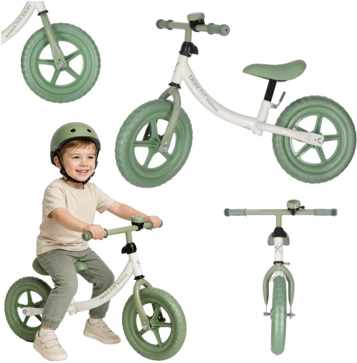 Rowerek biegowy Trike Fix z dzwonkiem, zielony